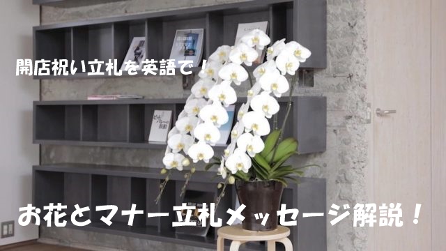 開店祝い英語で お花とマナー立札メッセージ解説 Hitohanaラボ
